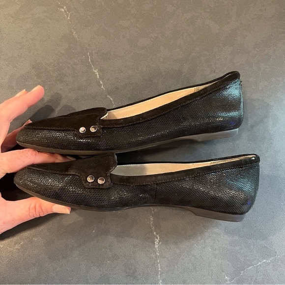 Alex Marie sz 6 Ryann black leather pointy toe ballet flats - Picture 10 of 15